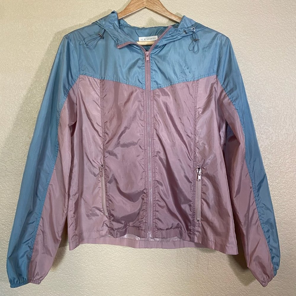 Vintage-Style Pink Wind Breaker